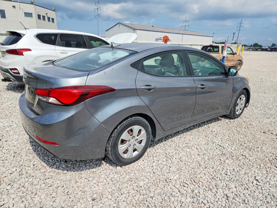 2016 Hyundai Elantra VIN KMHDH4AE1GU624738 COPART salvage auction — FRONT END, Oh - Cert Of Title-Rebuilt Salvage, sold $1,700 on 2026-07-31 (photo 3)
