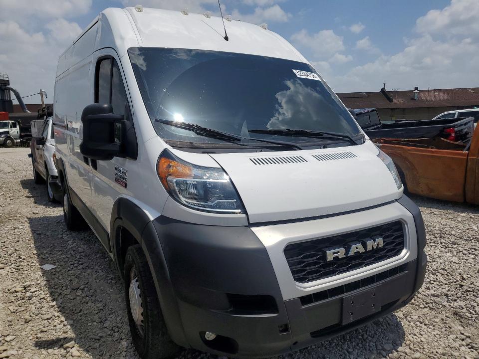2021 Ram Promaster 2500 VIN 3C6LRVCG0ME566320 COPART salvage auction — HAIL, KY - HAIL SALVAGE BRAND, sold $7,700 on 2026-10-07 (photo 4)