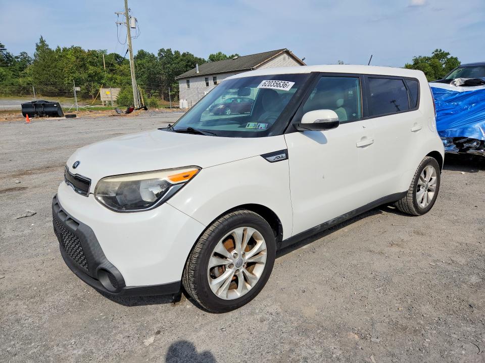 2014 Kia Soul VIN KNDJP3A53E7042656 COPART salvage auction — FRONT END, Pa - Certificate Of Salvage, sold $625 on 2026-07-30 (photo 1)