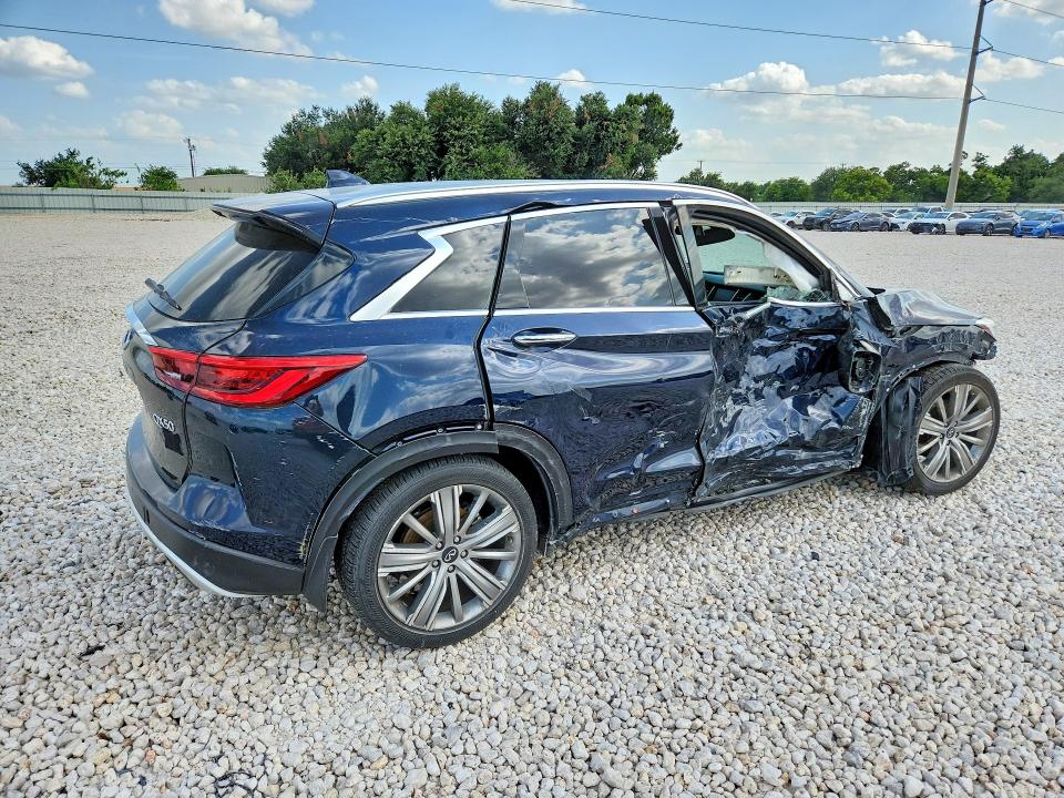 2021 Infiniti Qx50 VIN 3PCAJ5CA6MF122002 COPART salvage auction — SIDE, Tx - Salvage Vehicle Title, sold $1,100 on 2026-09-18 (photo 3)