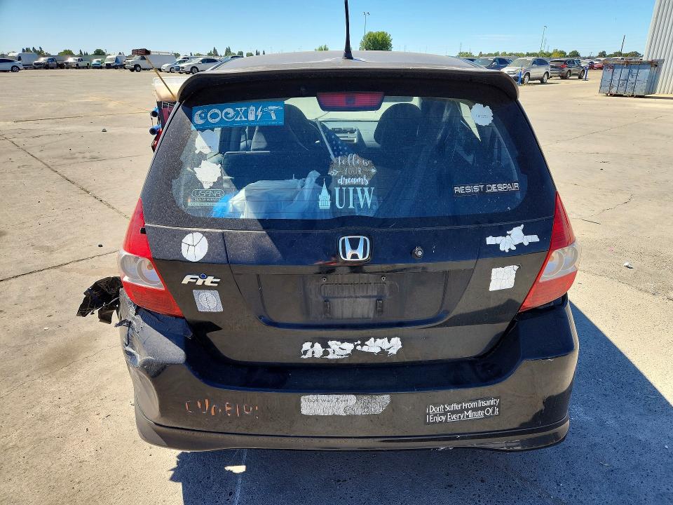 2007 Honda Fit VIN JHMGD386X7S017236 COPART salvage auction — FRONT END, Ca - Salvage Certificate, sold $100 on 2026-07-27 (photo 6)