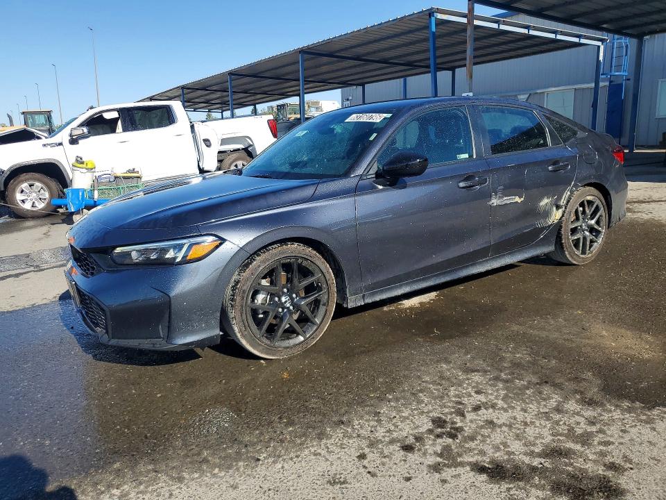 2025 Honda Civic VIN 2HGFE2F57SH590644 COPART salvage auction — SIDE, Ca - Non-Repairable Vehicle Cert, sold $5,300 on 2026-08-24 (photo 1)