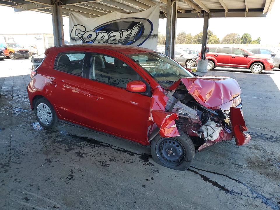 2024 Mitsubishi Mirage VIN ML32AUHJ9RH026088 COPART salvage auction — FRONT END, FL - CERT OF TITLE SLVG REBUILDABLE (P), sold $1,100 on 2026-07-27 (photo 4)