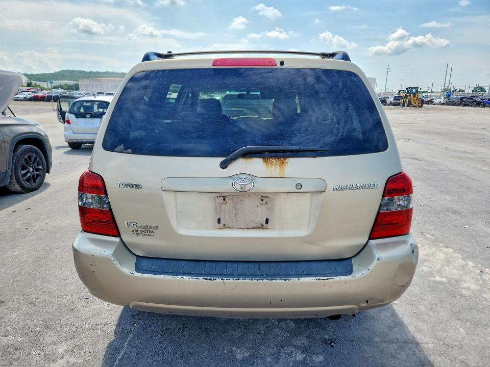 2004 Toyota Highlander VIN JTEEP21A640047555 COPART salvage auction — REAR END, Ar - Certificate Of Title (P), sold $950 on 2026-07-31 (photo 6)