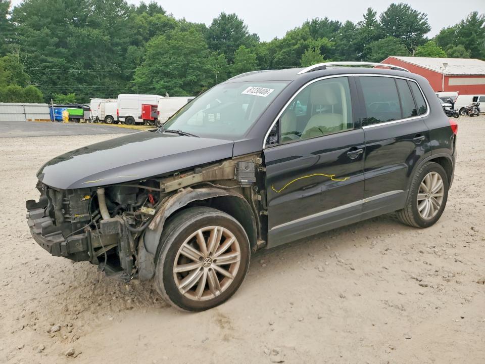 2012 Volkswagen Tiguan VIN WVGBV7AX4CW539555 COPART salvage auction — FRONT END, Ma - Cert Of Title-Reconstrctd Coll, sold $525 on 2026-07-27 (photo 1)