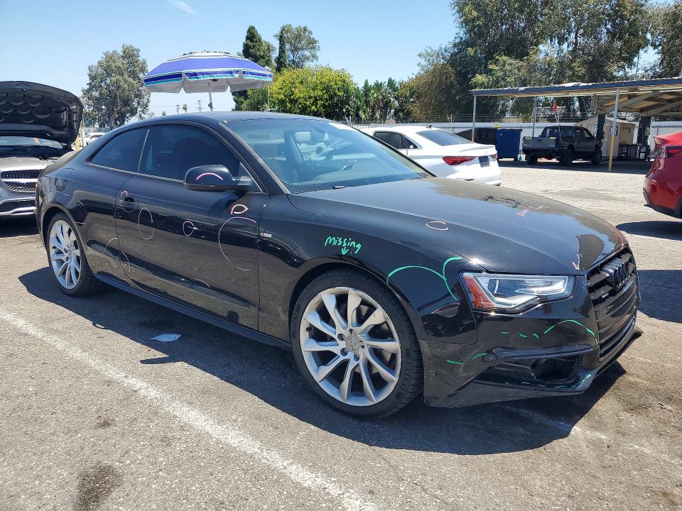 2016 Audi A5 VIN WAUM2AFR0GA017616 COPART salvage auction — FRONT END, Ca - Salvage Certificate, sold $2,950 on 2026-07-28 (photo 4)