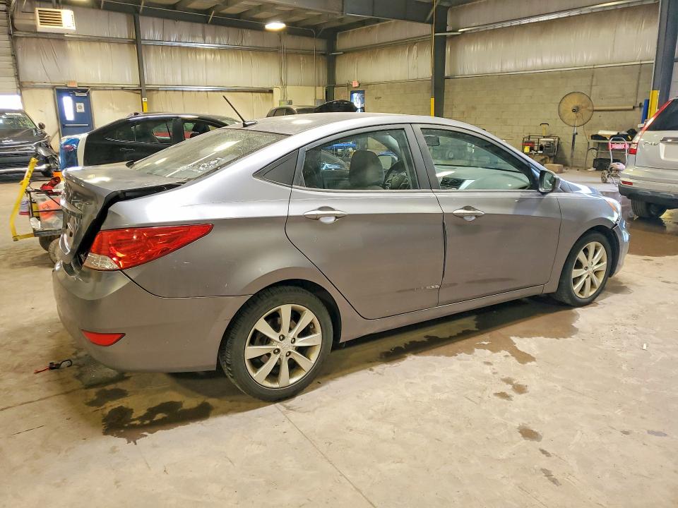 2013 Hyundai Accent VIN KMHCU4AE8DU489745 COPART salvage auction — REAR END, Pa - Certificate Of Salvage, sold $1,350 on 2026-07-27 (photo 3)