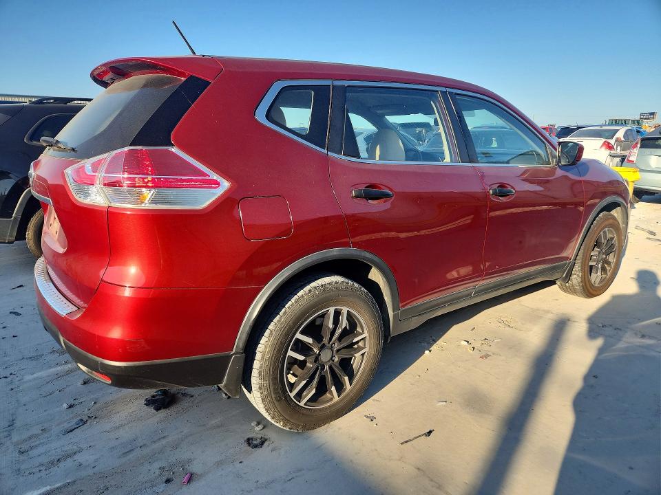 2016 Nissan Rogue VIN JN8AT2MT7GW012590 COPART salvage auction — NORMAL WEAR, Tx - Certificate Of Title, sold $1,150 on 2026-07-10 (photo 3)