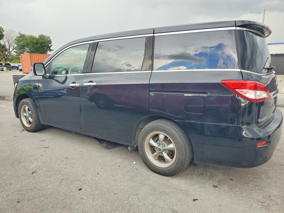 2012 Nissan Quest VIN JN8AE2KP3C9030660 COPART salvage auction — UNDERCARRIAGE, Fl - Certificate Of Title, sold $425 on 2026-07-28 (photo 2)
