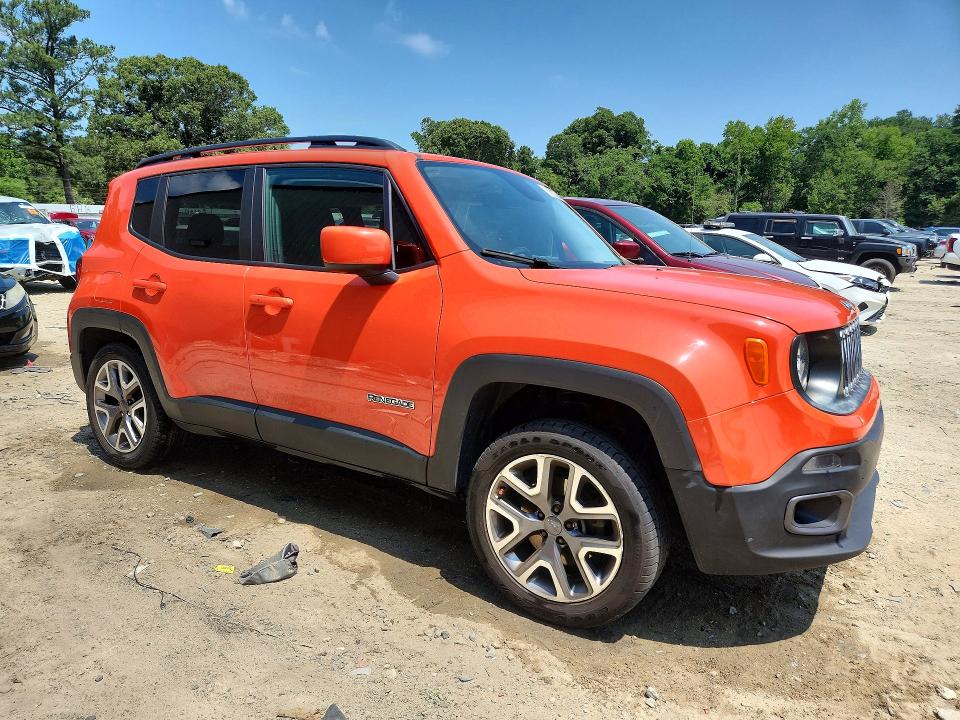 2017 Jeep Renegade VIN ZACCJBBB5HPF58341 COPART salvage auction — REAR END, De - Salvage Certificate, sold $250 on 2026-08-04 (photo 4)