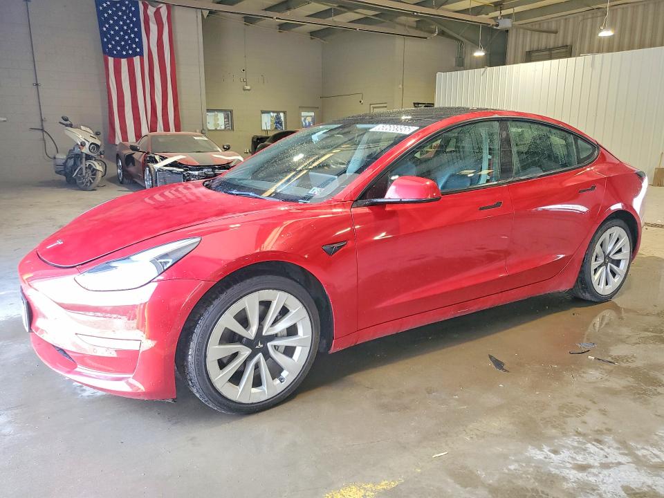 2022 Tesla Model 3 VIN 5YJ3E1EA3NF371300 COPART salvage auction — UNDERCARRIAGE, NY - CERTIFICATE OF TITLE, sold $550 on 2026-07-22 (photo 1)
