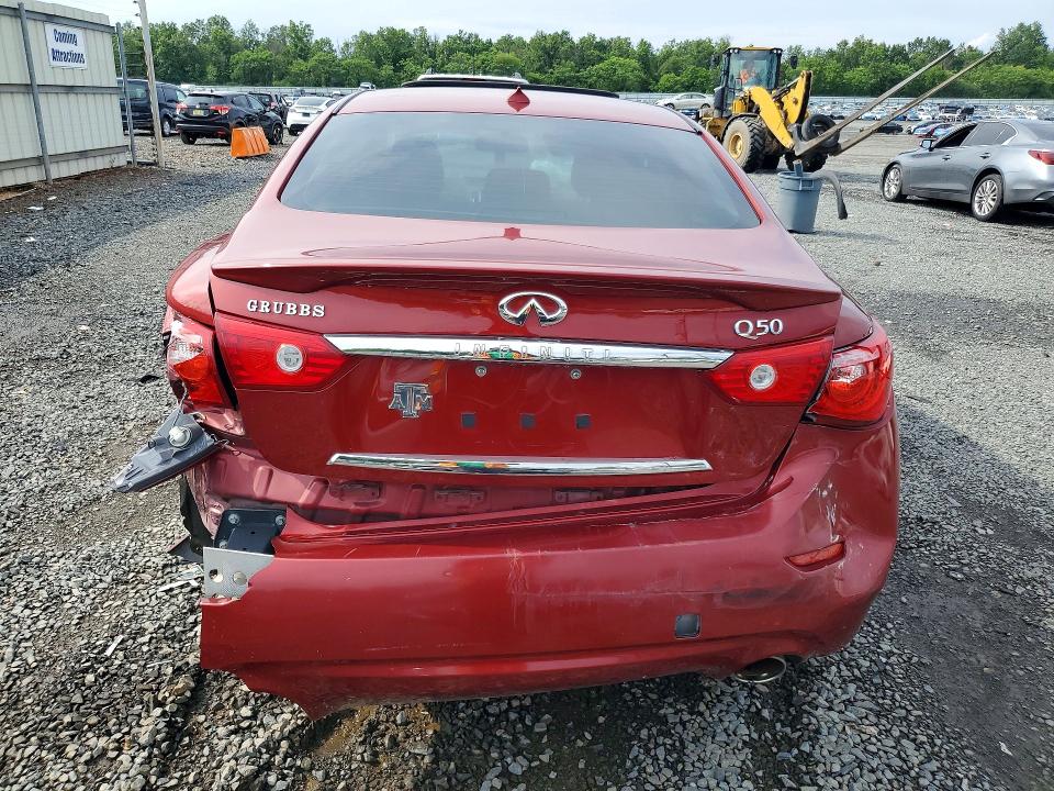 2015 Infiniti Q50 VIN JN1BV7AP4FM348483 COPART salvage auction — FRONT END, Nj - Cert Of Title-Salvage, sold $375 on 2026-07-31 (photo 6)