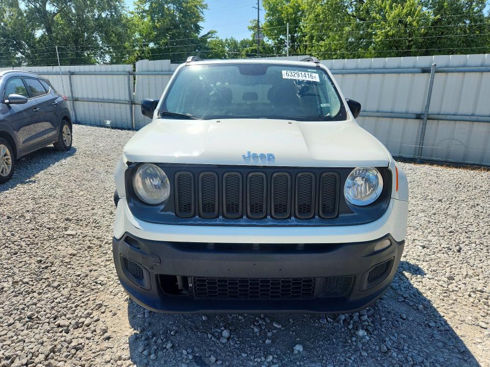 2017 Jeep Renegade VIN ZACCJBAB8HPG38105 COPART salvage auction — FRONT END, Va - Certificate Of Title, sold $1,650 on 2026-08-14 (photo 5)
