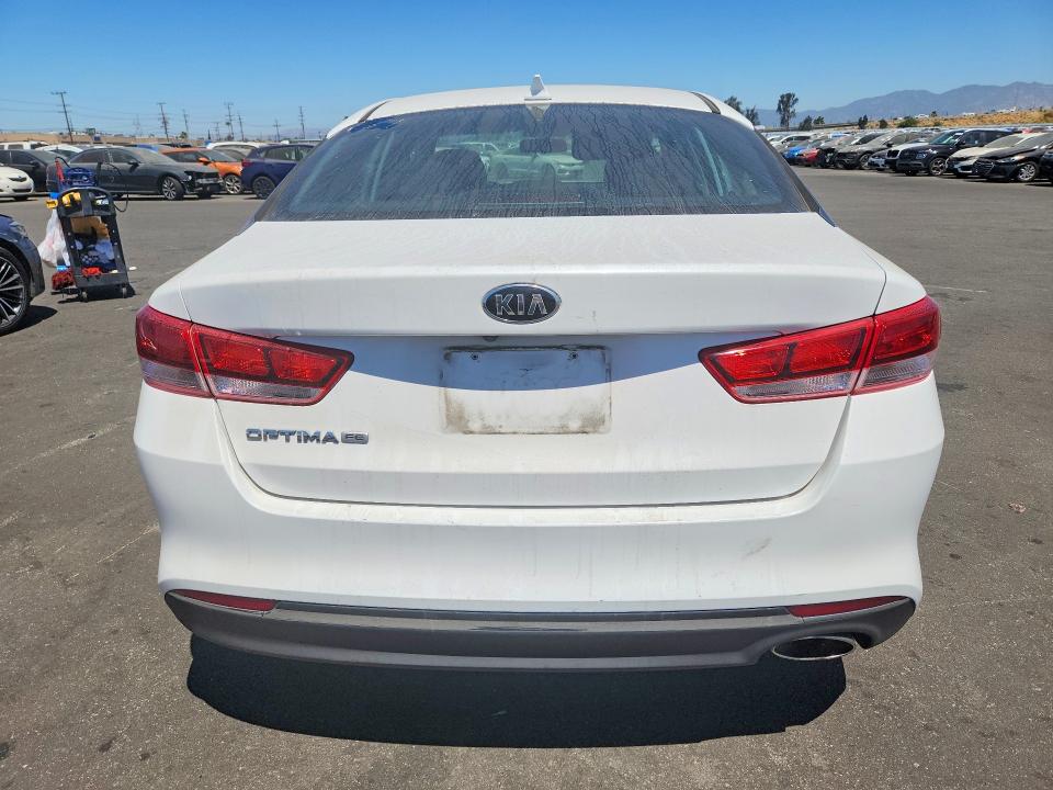 2017 Kia Optima VIN 5XXGT4L31HG156626 COPART salvage auction — VANDALISM, Ca - Salvage Certificate, sold $725 on 2026-07-15 (photo 6)