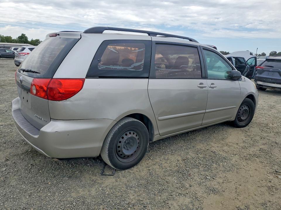 2010 Toyota Sienna VIN 5TDKK4CCXAS316553 COPART salvage auction — REAR END, CA - SALVAGE CERTIFICATE, sold $15 on 2026-07-28 (photo 3)