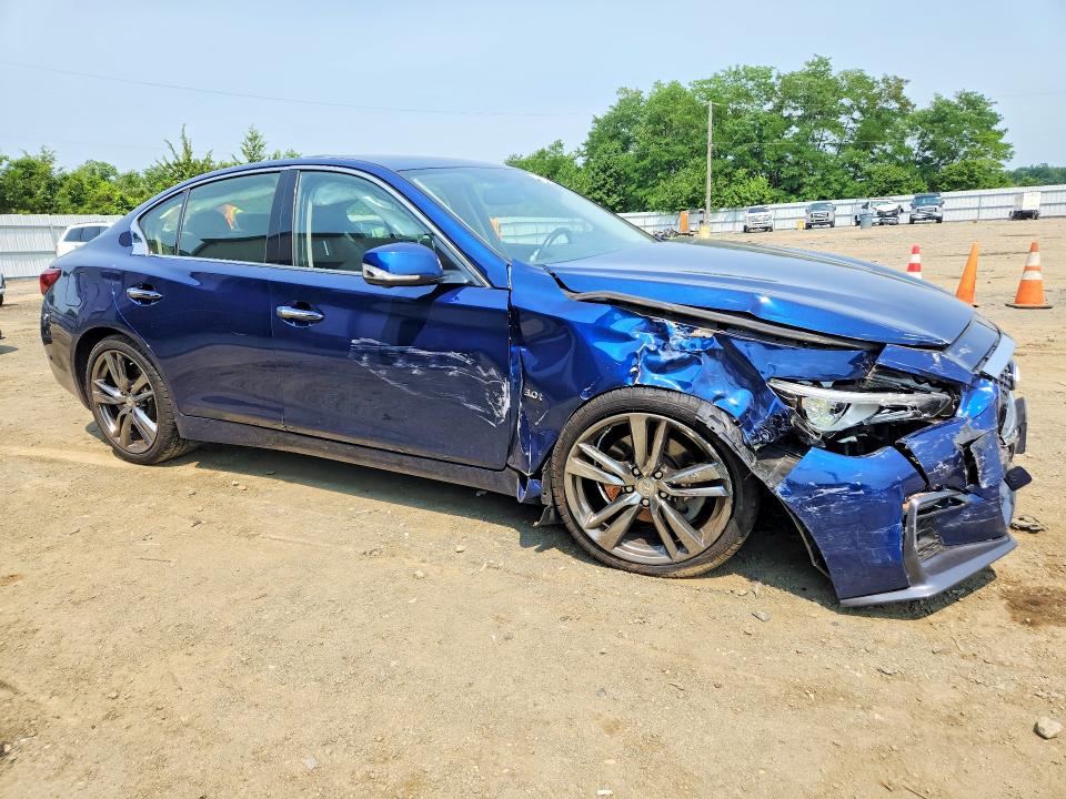 2019 Infiniti Q50 VIN JN1EV7AR0KM591300 COPART salvage auction — FRONT END, Nj - Cert Of Title-Salvage, sold $225 on 2026-07-29 (photo 4)