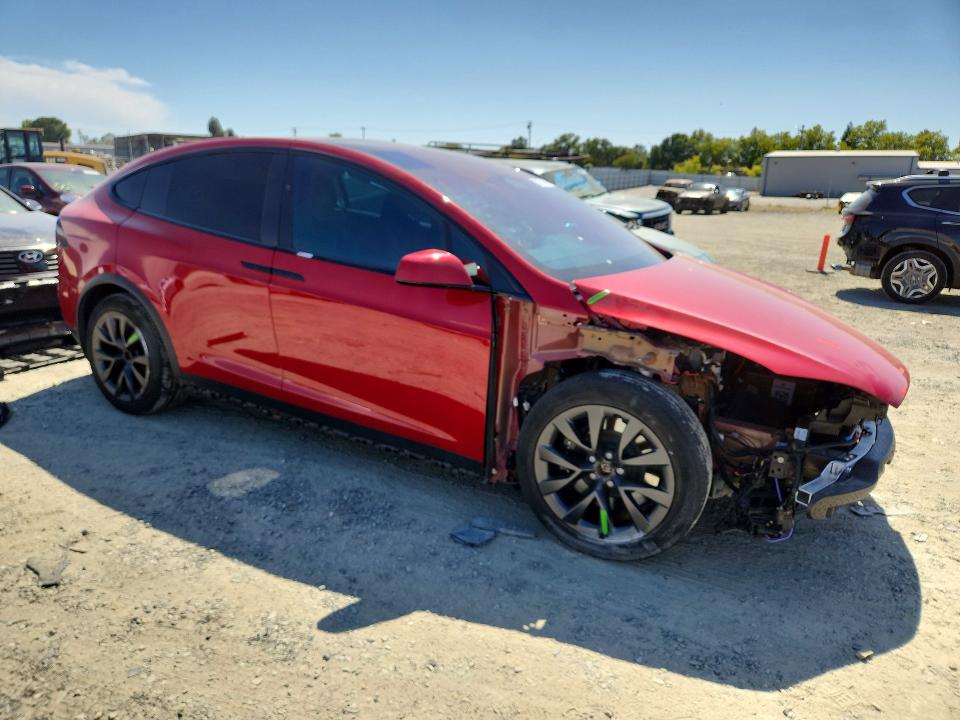 2023 Tesla Model x VIN 7SAXCDE59PF377054 COPART salvage auction — FRONT END, Ca - Salvage Certificate, sold $5,000 on 2026-07-28 (photo 4)