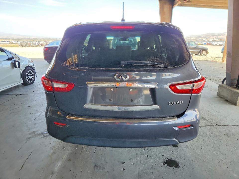 2014 Infiniti Qx60 VIN 5N1AL0MMXEC545567 COPART salvage auction — FRONT END, Ca - Salvage Certificate, sold $1,700 on 2026-07-09 (photo 6)