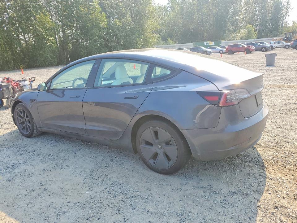 2021 Tesla Model 3 VIN 5YJ3E1EB5MF051077 COPART salvage auction — SIDE, Salvage Title, sold $80 on 2026-07-27 (photo 2)