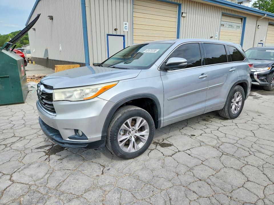 2014 Toyota Highlander VIN 5TDZKRFH9ES023218 COPART salvage auction — SIDE, Fl - Certificate Of Title, sold $625 on 2026-07-30 (photo 1)