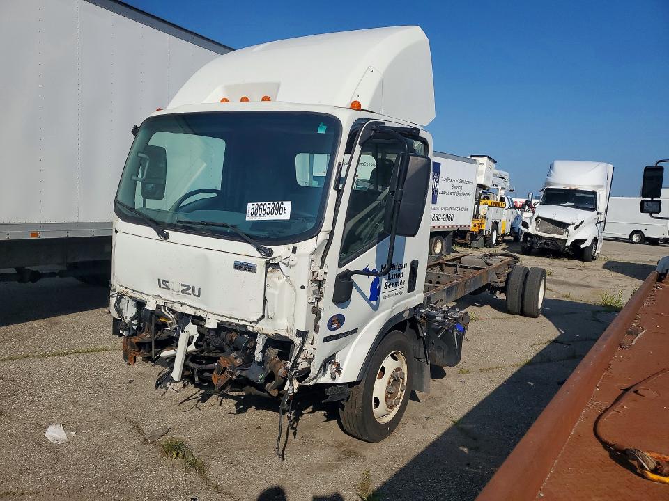2019 Isuzu Npr VIN JALE5W16XK7305933 COPART salvage auction — FRONT END, Salvage Title, sold $1,600 on 2026-08-24 (photo 1)
