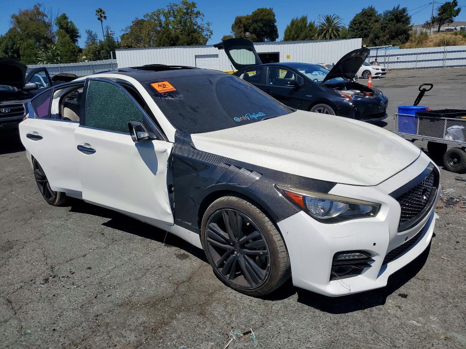 2015 Infiniti Q50 VIN JN1BV7AP8FM343254 COPART salvage auction — SIDE, Ca - Salvage Certificate, sold $200 on 2026-07-31 (photo 4)