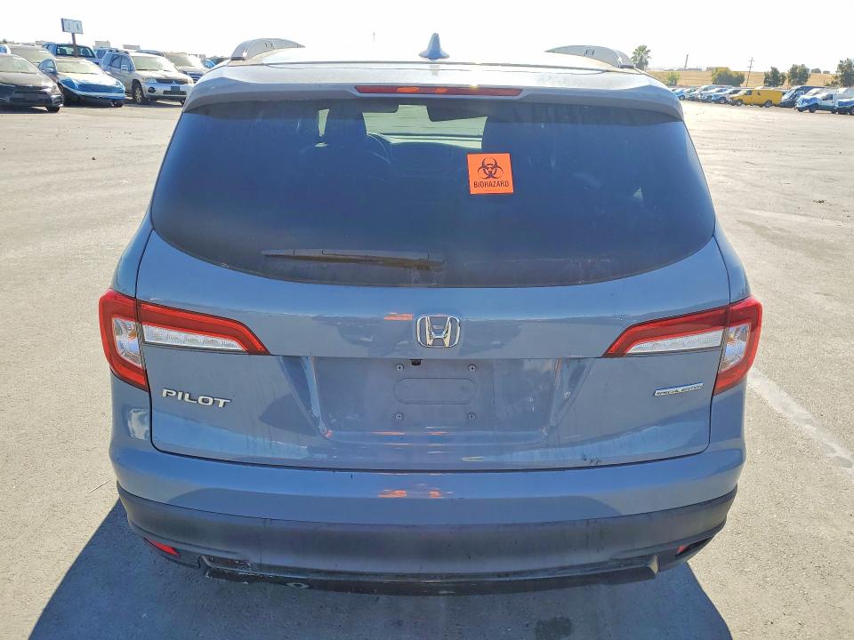 2022 Honda Pilot VIN 5FNYF5H27NB019948 COPART salvage auction — VANDALISM, Ca - Salvage Certificate, sold $9,300 on 2026-07-27 (photo 6)