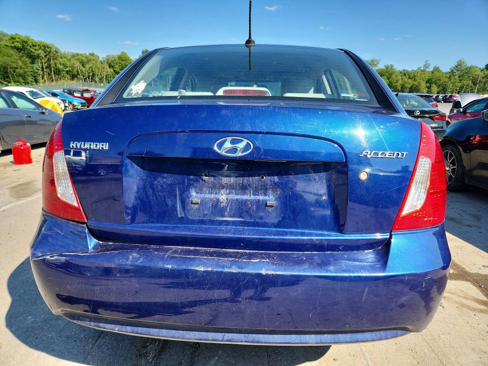 2010 Hyundai Accent VIN KMHCN4AC8AU406080 COPART salvage auction — REAR END, Pa - Certificate Of Salvage, sold $2 on 2026-07-29 (photo 6)