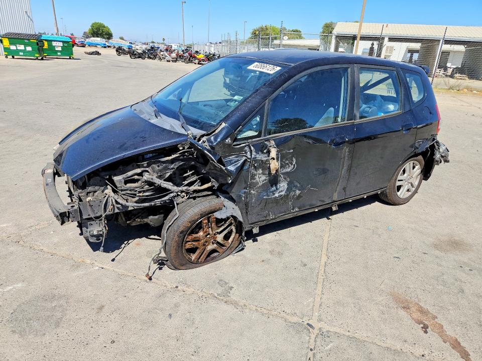 2007 Honda Fit VIN JHMGD386X7S017236 COPART salvage auction — FRONT END, Ca - Salvage Certificate, sold $100 on 2026-07-27 (photo 1)