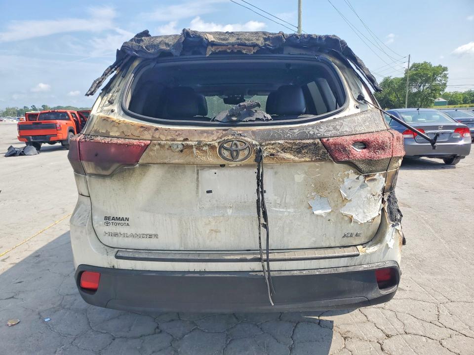 2017 Toyota Highlander VIN 5TDKZRFH8HS187819 COPART salvage auction — BURN, Tn - Salvage Certificate, sold $175 on 2026-07-29 (photo 6)
