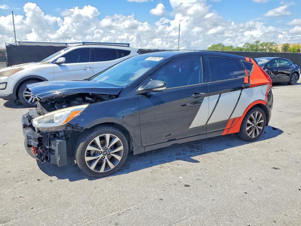 2015 Hyundai Accent VIN KMHCU5AE0FU234158 COPART salvage auction — FRONT END, Fl - Cert Of Title Slvg Rebuildable, sold $950 on 2026-07-09 (photo 1)