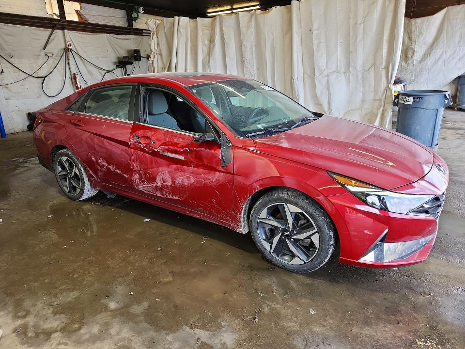 2021 Hyundai Elantra VIN KMHLN4AG0MU148354 COPART salvage auction — SIDE, Pa - Certificate Of Salvage, sold $4,600 on 2026-07-09 (photo 4)