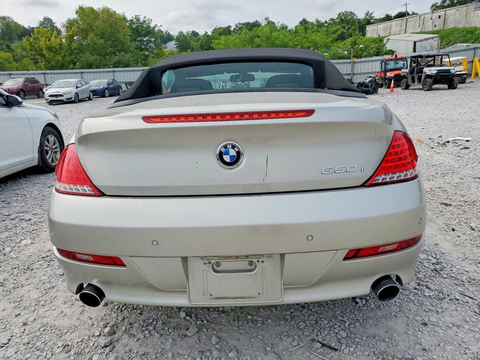2008 BMW 6 series VIN WBAEB53538CX62461 COPART salvage auction — FRONT END, Ky - Cert Of Title-Salvage, sold $550 on 2026-07-31 (photo 6)