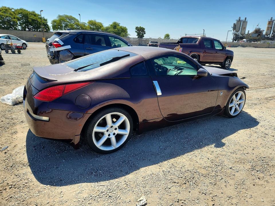 2003 Nissan 350z VIN JN1AZ34D23T112250 COPART salvage auction — FRONT END, CA - SALVAGE CERTIFICATE, sold $1,050 on 2026-07-25 (photo 1)