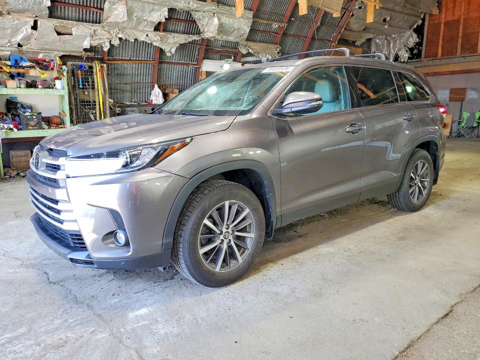 2019 Toyota Highlander VIN 5TDJZRFH0KS578756 COPART salvage auction — FRONT END, Ny - Mv-907A Salvage Certificate (P), sold $16,700 on 2026-07-22 (photo 1)