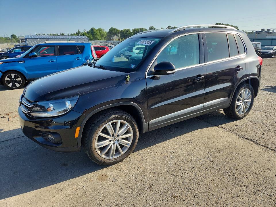 2013 Volkswagen Tiguan VIN WVGBV3AX7DW596696 COPART salvage auction — REAR END, Pa - Certificate Of Salvage, sold $1,100 on 2026-08-07 (photo 1)