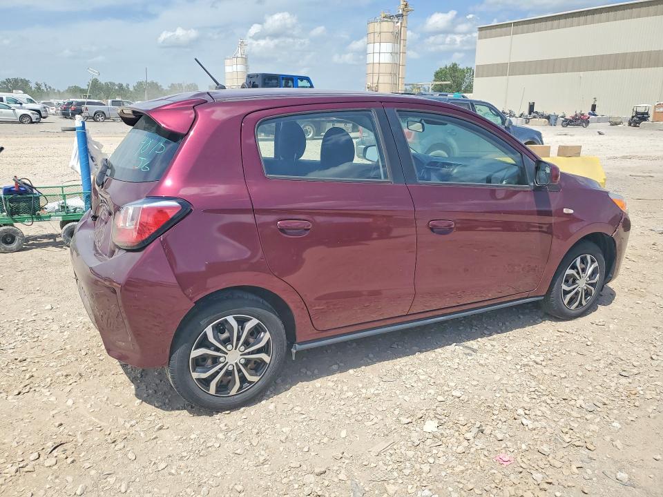 2021 Mitsubishi Mirage VIN ML32AUHJ7MH007290 COPART salvage auction — REAR END, Mo - Salvage Certificate Of Title, sold $750 on 2026-07-28 (photo 3)