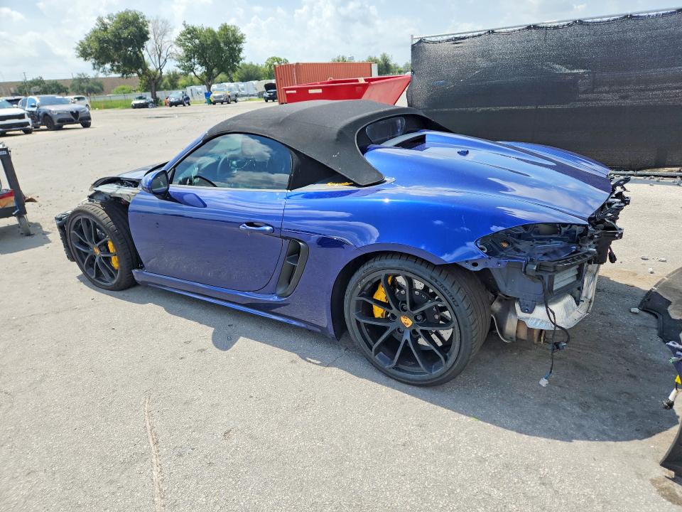 2021 Porsche Boxster VIN WP0CC2A8XMS240221 COPART salvage auction — FRONT END, Fl - Cert Of Title Slvg Rebuildable, sold $26,250 on 2026-07-28 (photo 2)