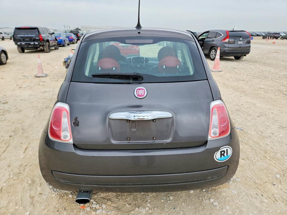 2017 Fiat 500 VIN 3C3CFFKR0HT700114 COPART salvage auction — MECHANICAL, TX - CERTIFICATE OF TITLE, sold $1,300 on 2026-08-06 (photo 6)