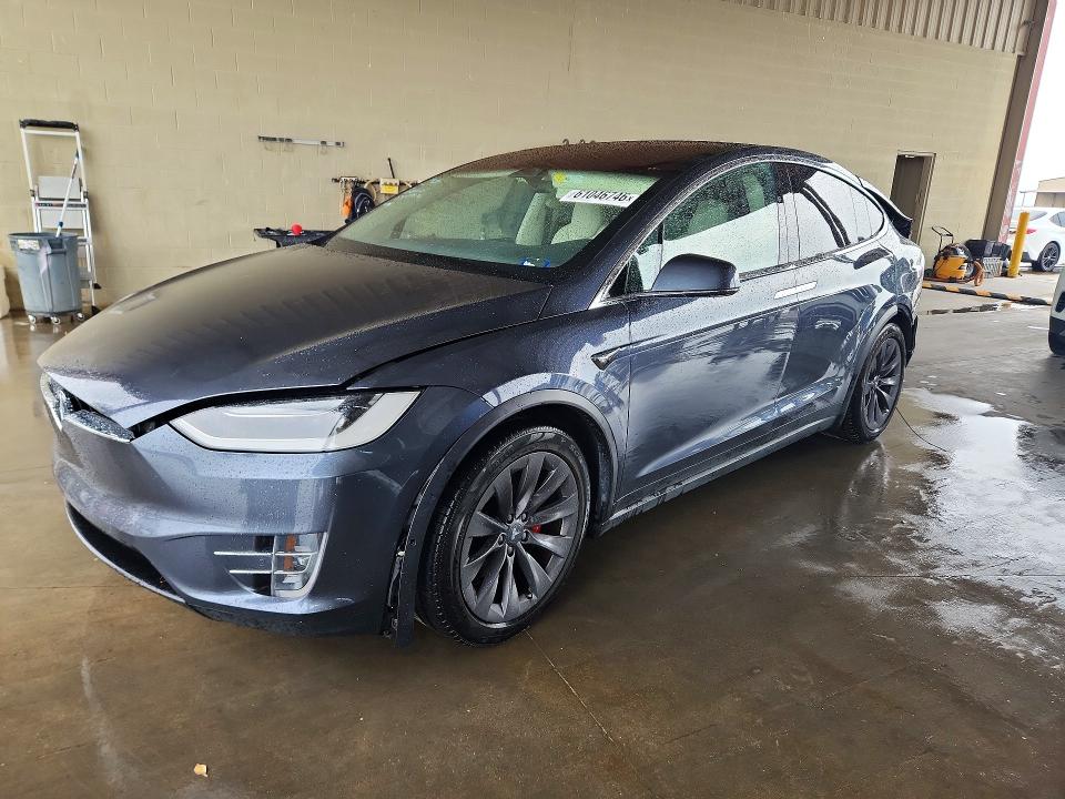 2018 Tesla Model x VIN 5YJXCDE44JF081127 COPART salvage auction — REAR END, Tx - Certificate Of Title, sold $7,700 on 2026-07-27 (photo 1)