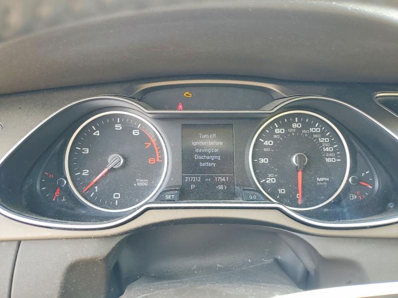 2013 Audi A4 allroad VIN WA1VFAFL2DA167577 COPART salvage auction — NORMAL WEAR, SC - CERTIFICATE OF TITLE (P), sold $300 on 2026-07-31 (photo 9)
