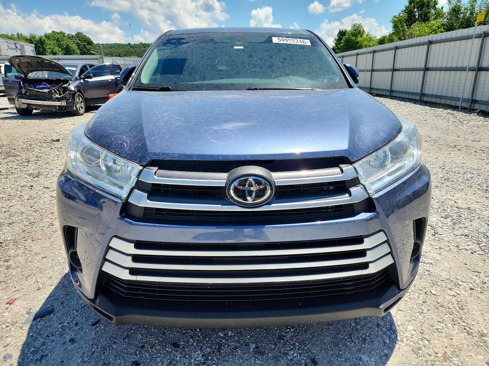 2019 Toyota Highlander VIN 5TDZZRFH2KS336134 COPART salvage auction — HAIL, Ar - Cert Of Title-Salvage, sold $5,600 on 2026-07-29 (photo 5)