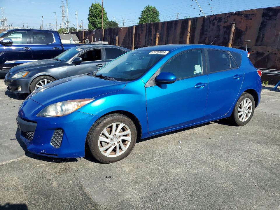 2012 Mazda 3 VIN JM1BL1L86C1619563 COPART salvage auction — FRONT END, Ca - Salvage Certificate, sold $900 on 2026-07-31 (photo 1)