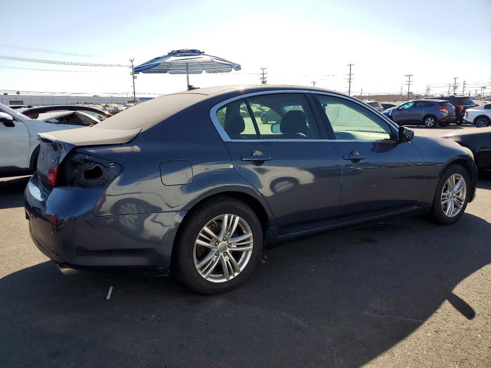 2012 Infiniti G VIN JN1CV6AR5CM975009 COPART salvage auction — REAR END, Ca - Salvage Certificate, sold $1,400 on 2026-07-27 (photo 3)