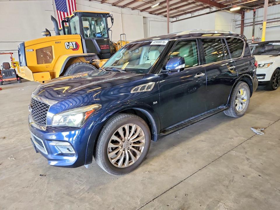 2015 Infiniti Qx80 VIN JN8AZ2NFXF9574150 COPART salvage auction — FRONT END, Fl - Cert Of Title Slvg Rebuildable, sold $6,500 on 2026-07-27 (photo 1)