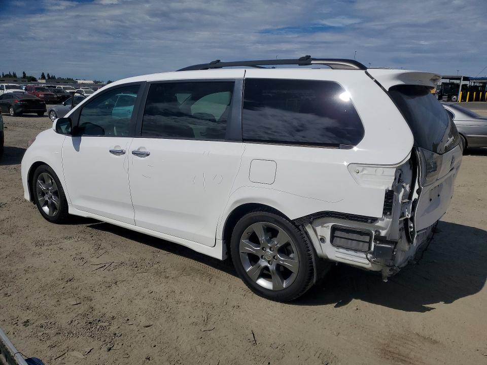 2014 Toyota Sienna VIN 5TDXK3DC9ES500239 COPART salvage auction — REAR END, Ca - Salvage Certificate, sold $25 on 2026-07-28 (photo 2)