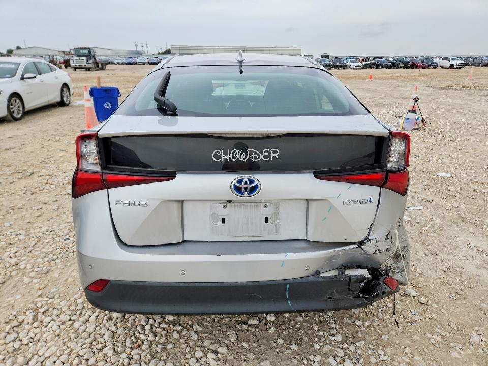 2019 Toyota Prius VIN JTDKARFU7K3085764 COPART salvage auction — REAR END, Salvage Title, sold $4,900 on 2026-07-23 (photo 6)