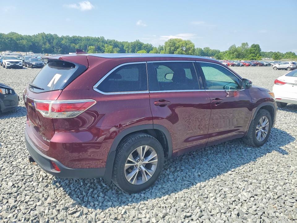 2015 Toyota Highlander VIN 5TDJKRFH5FS172658 COPART salvage auction — MINOR DENT/SCRATCHES, Oh - Certificate Of Title (P), sold $8,600 on 2026-07-30 (photo 3)