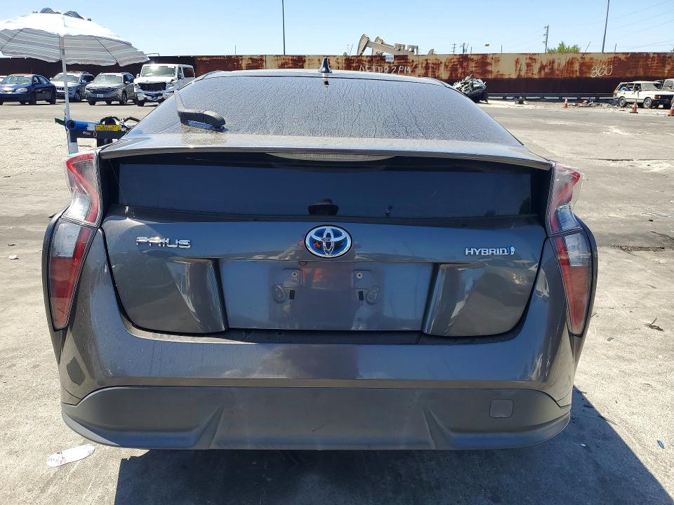 2016 Toyota Prius VIN JTDKARFU7G3016614 COPART salvage auction — SIDE, CA - SALVAGE CERTIFICATE, sold $3,350 on 2026-07-15 (photo 6)