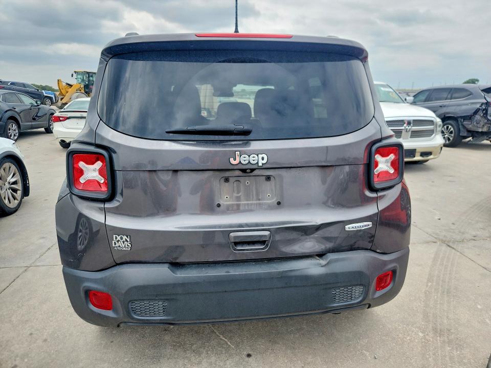 2020 Jeep Renegade VIN ZACNJABB5LPL09207 COPART salvage auction — FRONT END, Tx - Salvage Vehicle Title, sold $1,250 on 2026-08-10 (photo 6)